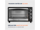 Forno Elétrico de Bancada Mondial Multifuncional 42L Preto e Prata Grand Family