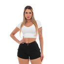 Urban Chic – Shorts Sarja Cargo Feminino Black Trend