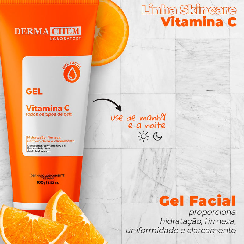 Kit 3 Skincare  (Sérum Melasma Clear + Sabonete Facial Vitamina C + Gel Anti-Idade Vitamina C)