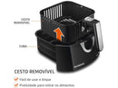 Fritadeira Elétrica sem Óleo/Air Fryer Mondial Family AFN-40-BI Preto 4L com Tim