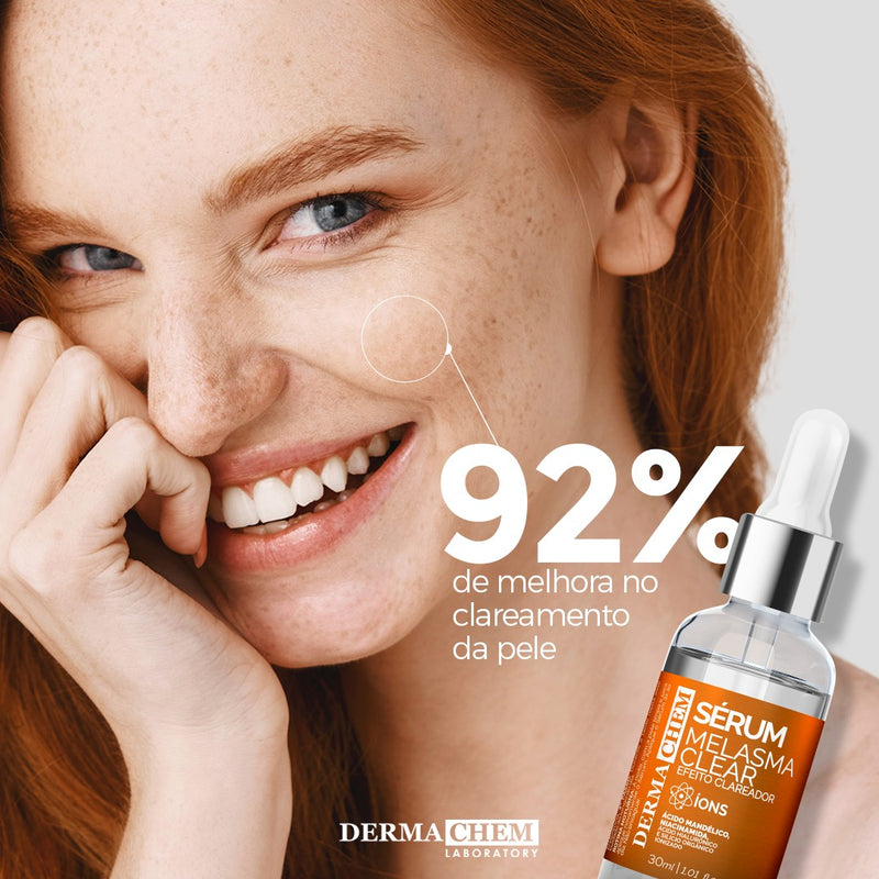 Kit 3 Skincare  (Sérum Melasma Clear + Sabonete Facial Vitamina C + Gel Anti-Idade Vitamina C)