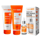 Kit 3 Skincare  (Sérum Melasma Clear + Sabonete Facial Vitamina C + Gel Anti-Idade Vitamina C)